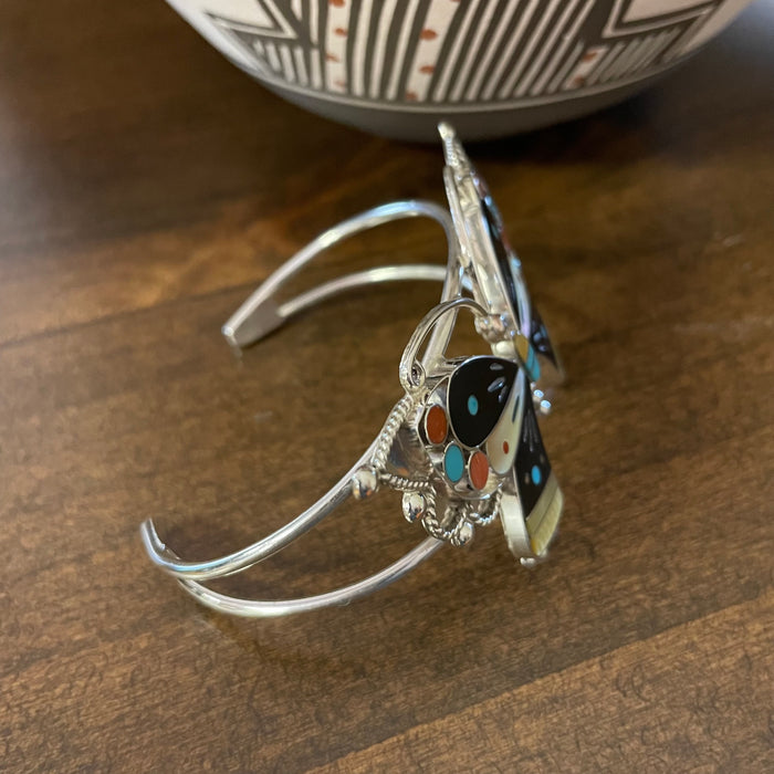 Zuni Butterfly Inlay Bracelet, by Lyndon Ahiyite