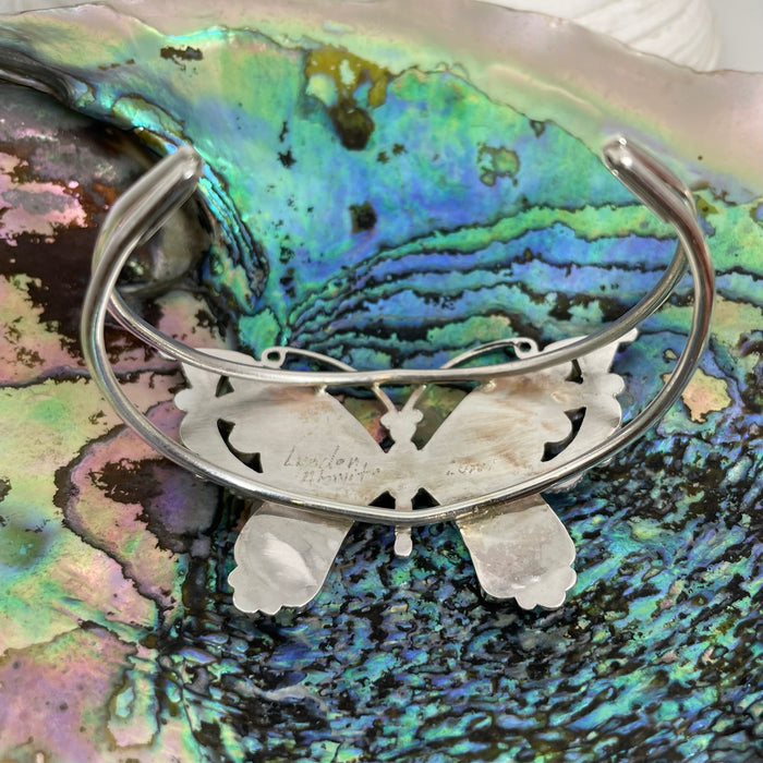 Zuni Butterfly Inlay Bracelet, by Lyndon Ahiyite