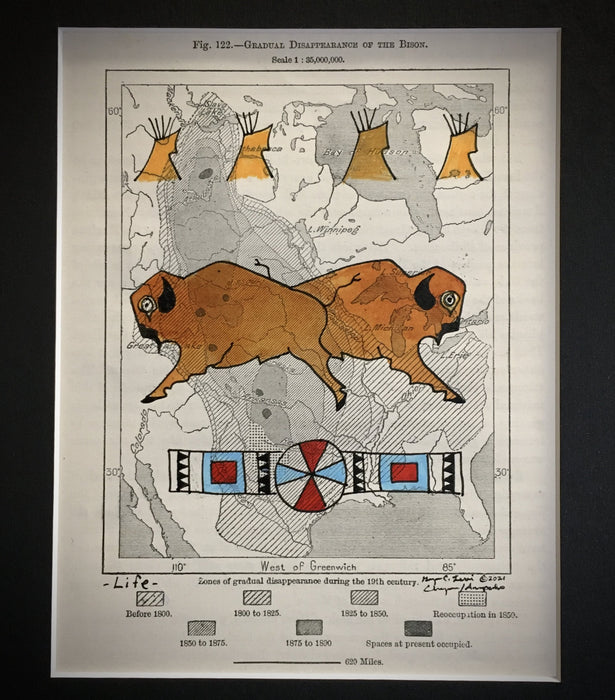 Life, 1885 Gradual Disappearance of the Bison, by George Curtis Levi, Southern Cheyenne, Arapaho