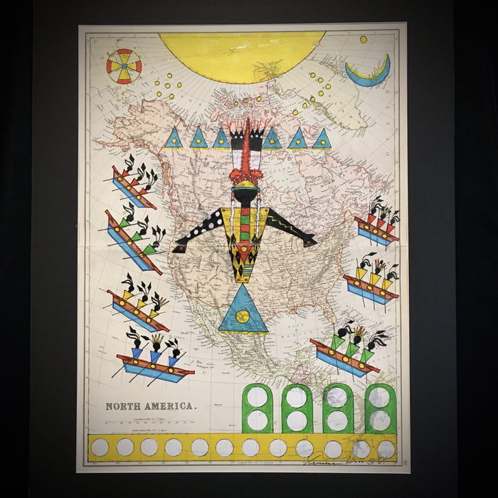 The Creation of the Nations, 1882 Map of North America, by Terrance Guardipee, Blackfeet