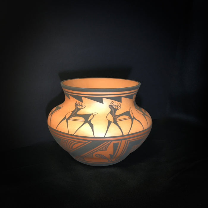 Deer Design Zuni Pot, by Gaylon Westika