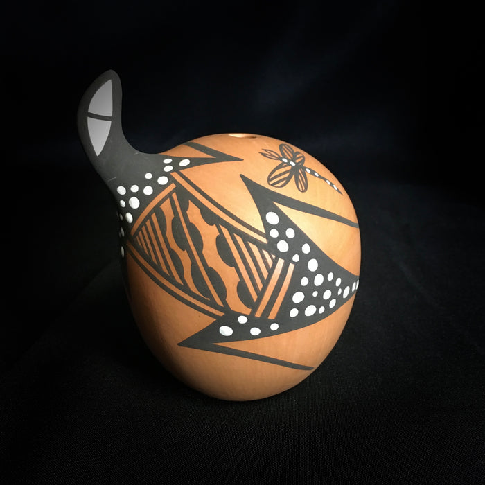 Lizard and Dragonfly Seed Pot, by Gaylon Westika