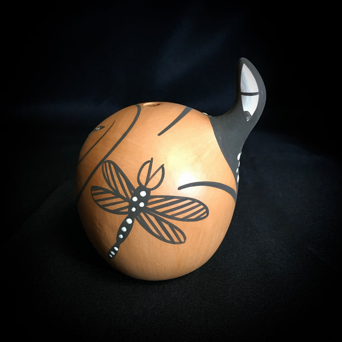 Lizard and Dragonfly Seed Pot, by Gaylon Westika