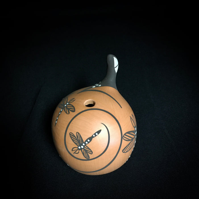 Lizard and Dragonfly Seed Pot, by Gaylon Westika
