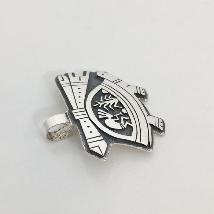 Hopi Silver Turtle Pendant, by Berra Tawahongva