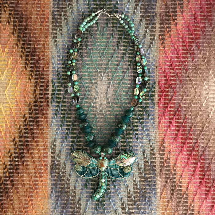 Dragonfly Necklace, by Jovanna Poblano