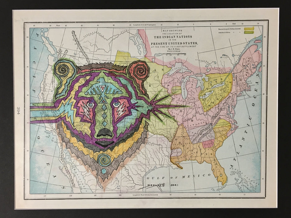 Guardian of the West, 1899 Map of the United States, by Sosakete, Mohawk