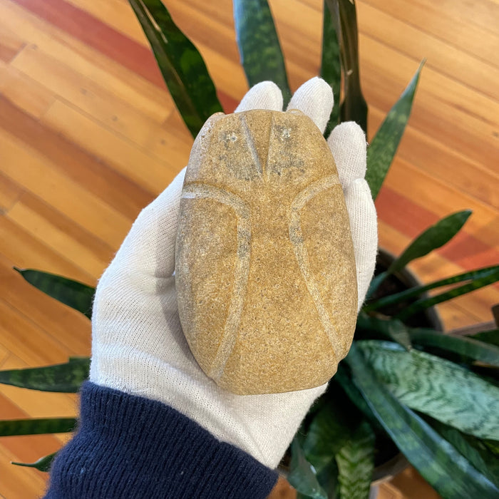 Big Horned Owl Stone Carving Fetish, by Salvador Romero