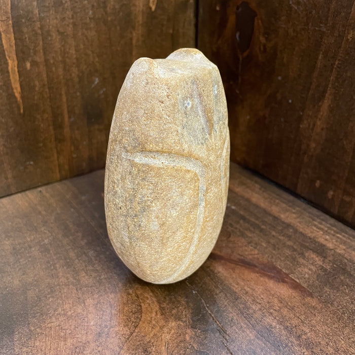 Big Horned Owl Stone Carving Fetish, by Salvador Romero