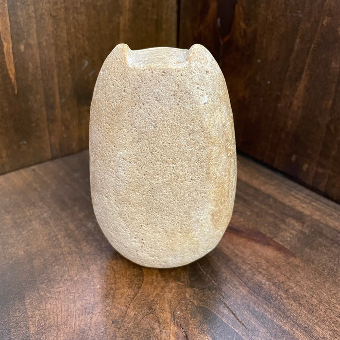 Big Horned Owl Stone Carving Fetish, by Salvador Romero