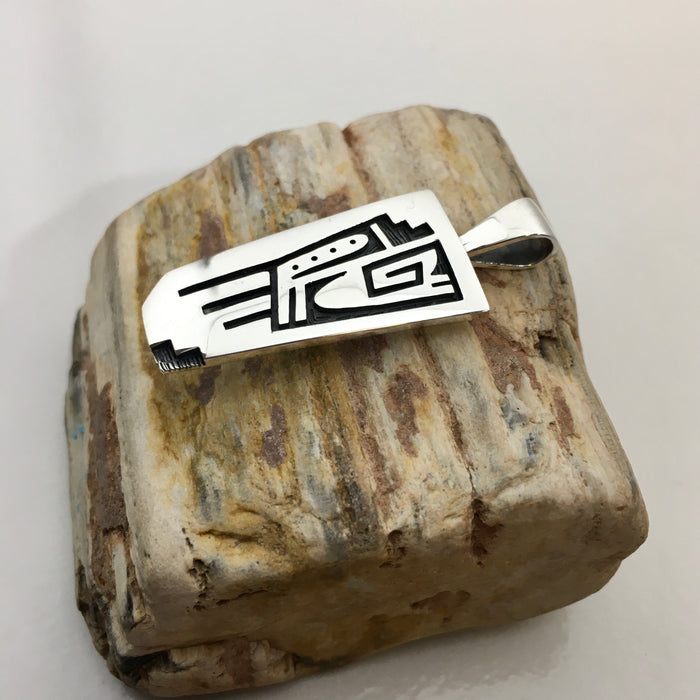 Hand Crafted Hopi Silver Overlay Pendant