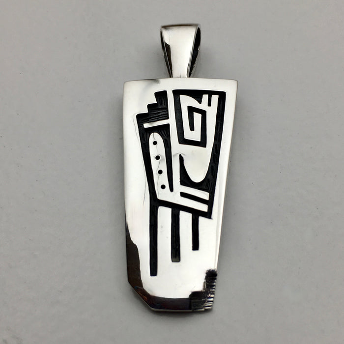 Hand Crafted Hopi Silver Overlay Pendant