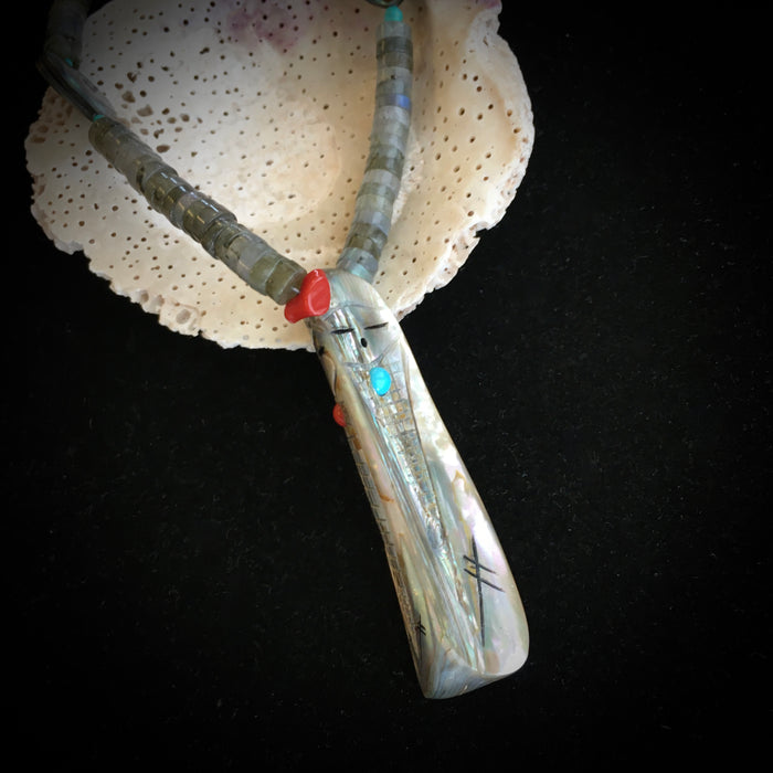 Abalone Shell Reversible Maiden Necklace, by Jovanna Poblano