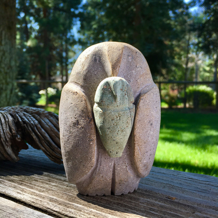 Mom and Baby Owl Stone Fetish, by Salvador Romero