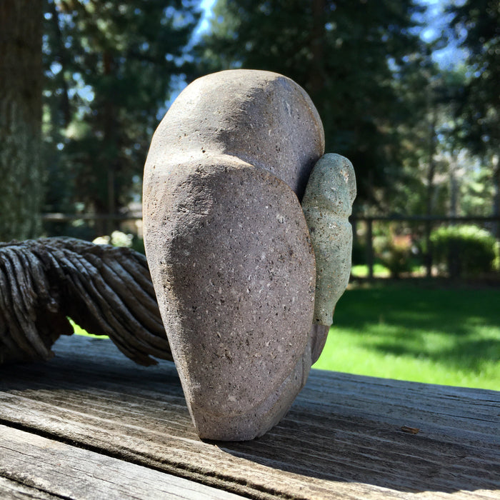 Mom and Baby Owl Stone Fetish, by Salvador Romero