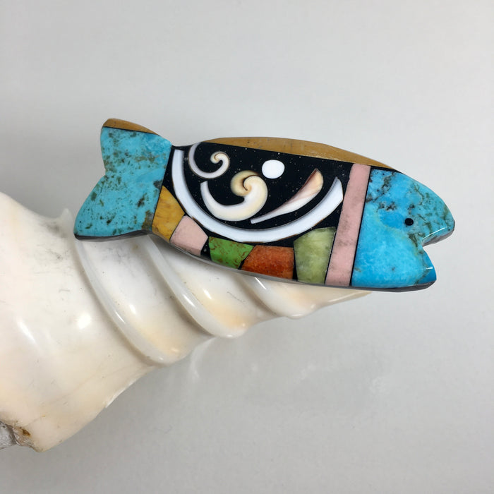 High Tide Fish Pin or Pendant, by Mary Louise Tafoya