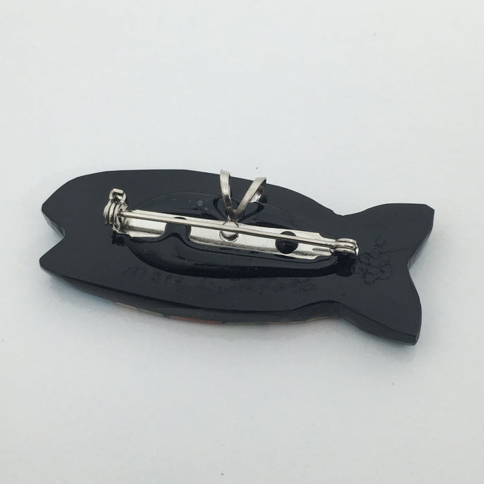 High Tide Fish Pin or Pendant, by Mary Louise Tafoya