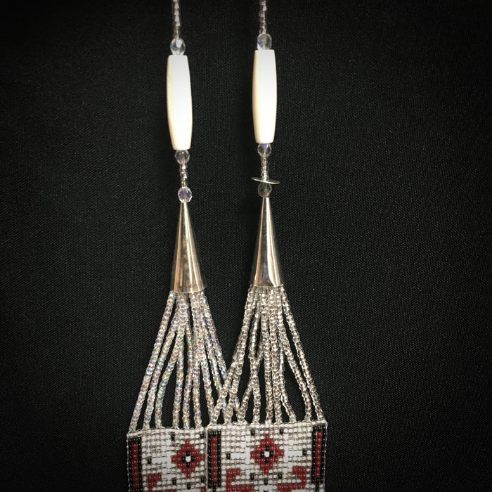 Beaded Necklace and Earrings Set, by Rena Charles, Navajo