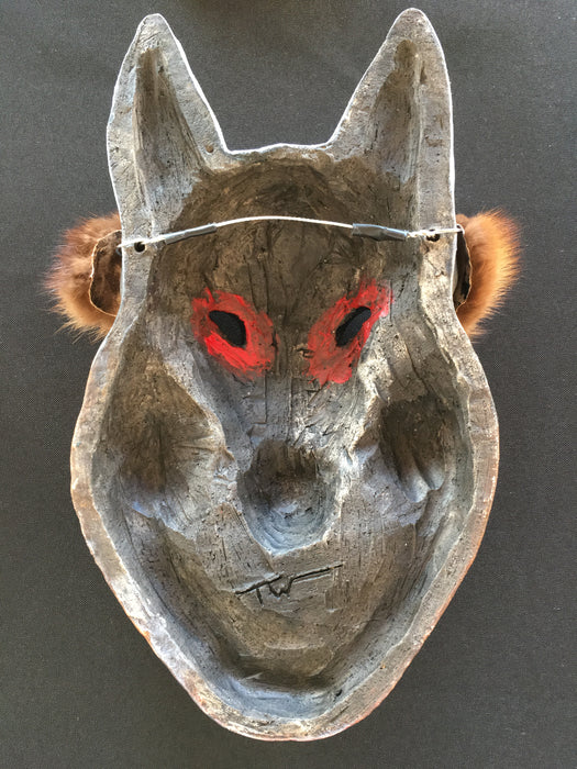 Wolf Transformation Ceramic Mask, by Terresa White