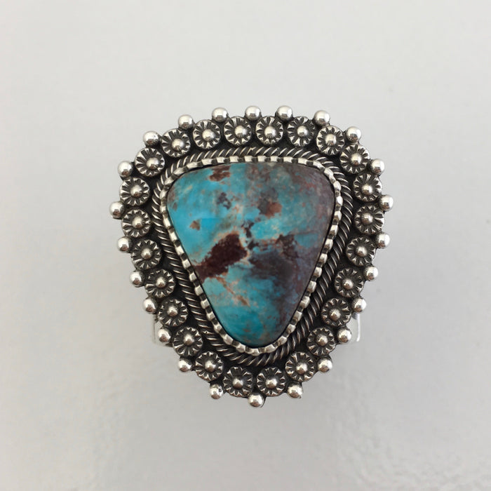 Lavender Pit Bisbee Turquoise and Silver Ring, by Ivan Howard