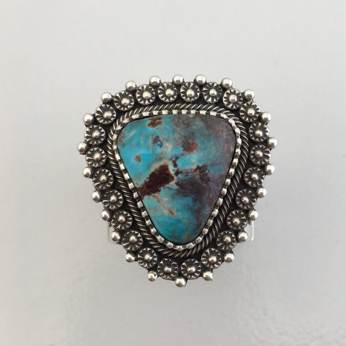 Lavender Pit Bisbee Turquoise and Silver Ring, by Ivan Howard