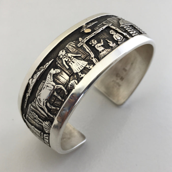 Navajo Storyteller Cuff Bracelet, by Cody Hunter