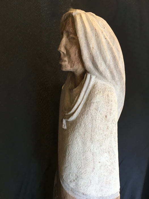 Peace in Solitude Utah Alabaster Sculpture, by Cliff Fragua