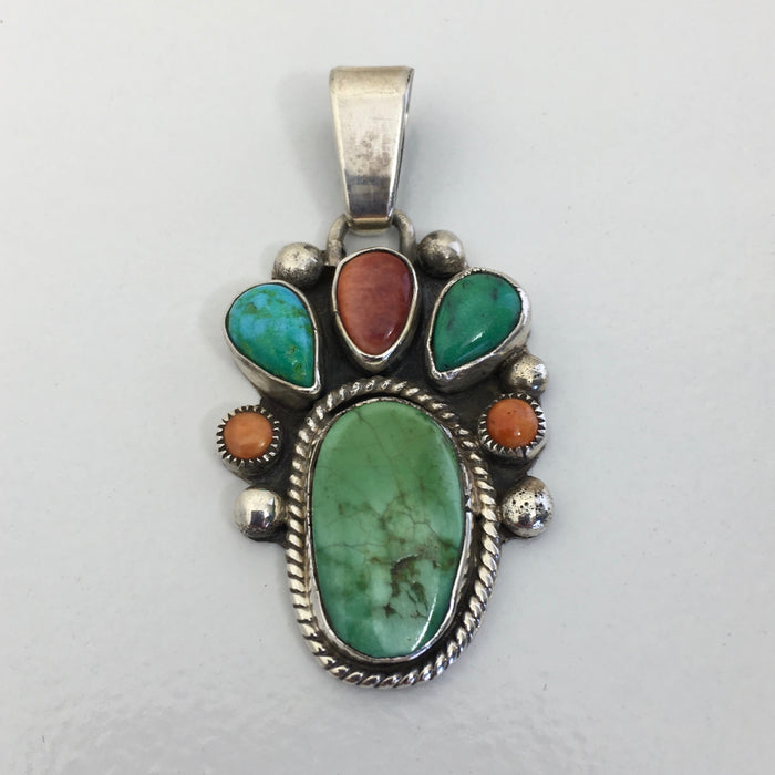 Multi-Stone Turquoise Pendant, by David Lister