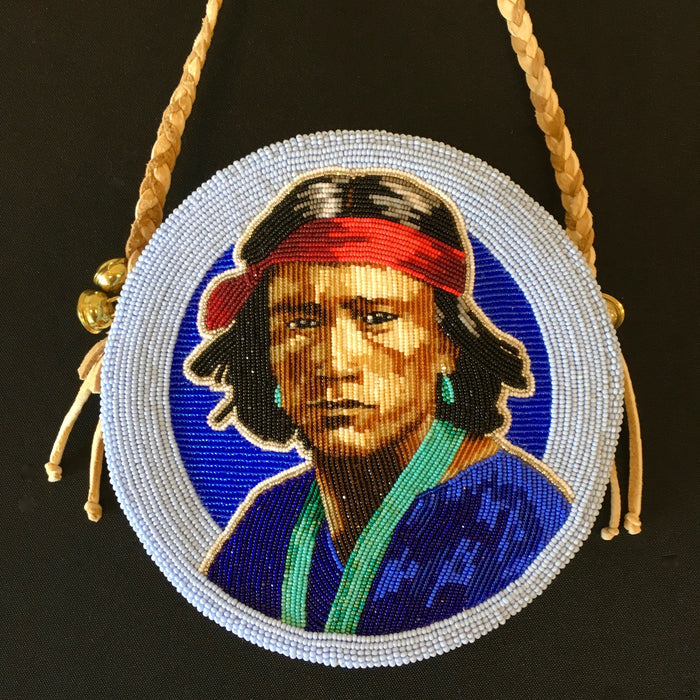 Beaded Portrait Bag, by Jackie Larson Bread, Beaded Bag