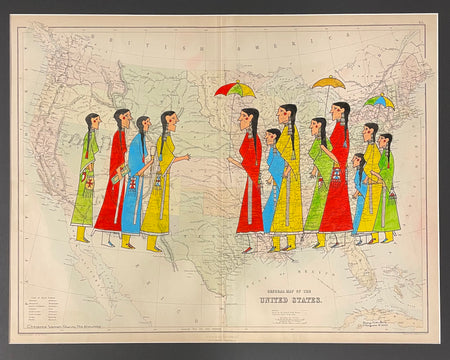 George Curtis Levi Ledger Map Art at Raven Makes Gallery