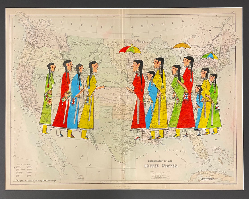 George Curtis Levi Ledger Map Art at Raven Makes Gallery