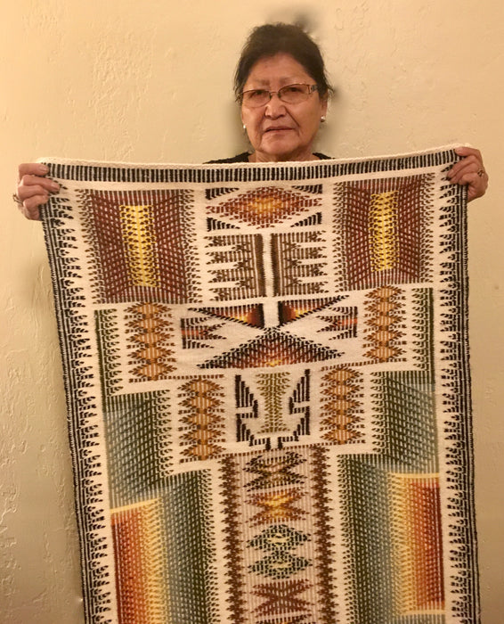Navajo Rug, Raised Outline, at Raven  Native American Art Makes Gallery