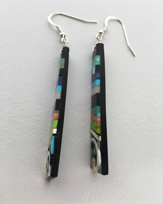 Mosaic Earrings, by Warren Nieto, Santo Domingo Pueblo, New Mexico