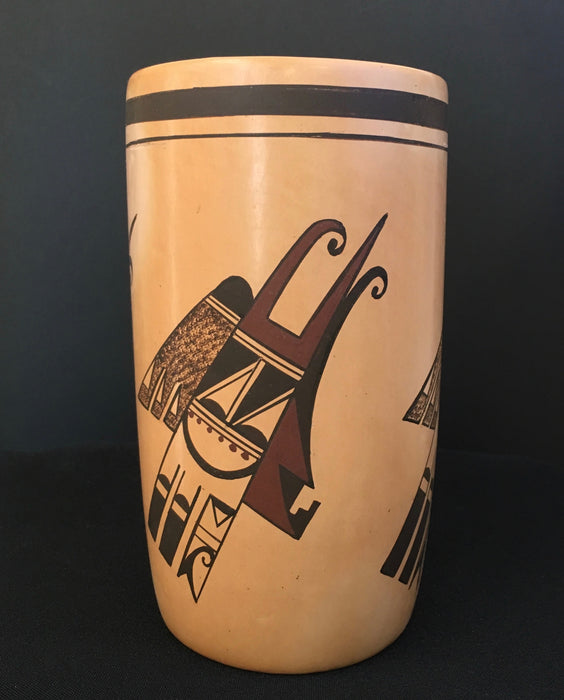 Hopi Polychrome Cylinder Pottery, by Fawn Navasie