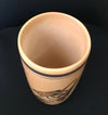 Hopi Polychrome Cylinder Pottery, by Fawn Navasie, natural clay pottery, Hopi, Arizona
