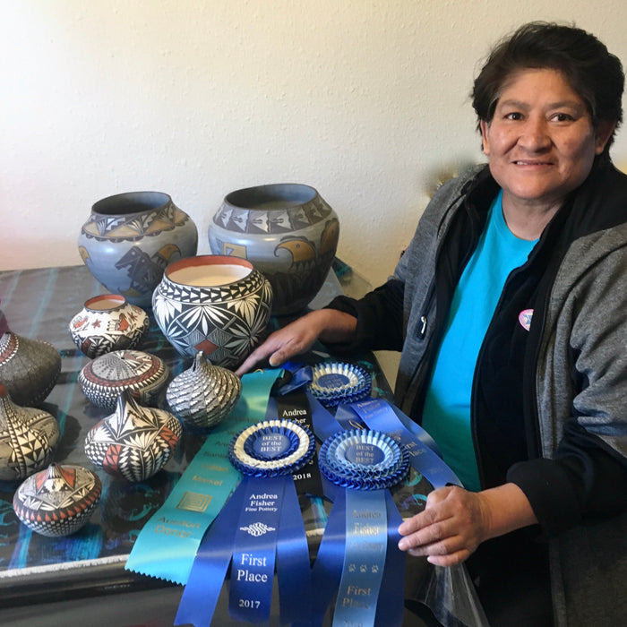 Acoma Fine Line Pottery, by Sandra Victorino