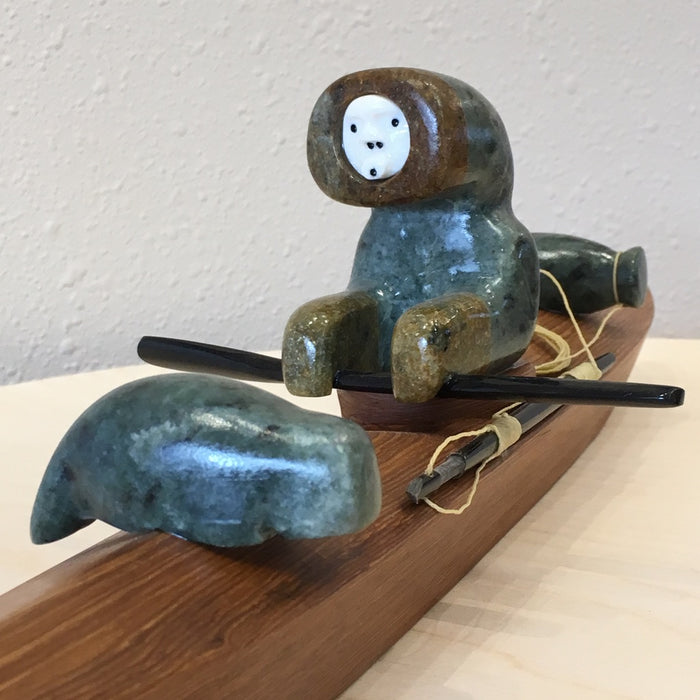 Inupiat Kayaker, by Lenwood Saccheus