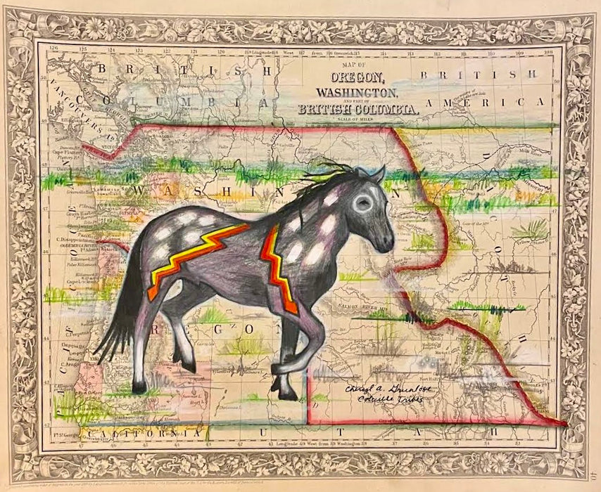 When Horses Were Powerful, 1862 Map, by Cheryl Grunlose