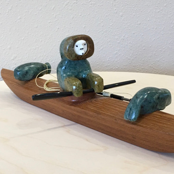 Inupiat Kayaker, by Lenwood Saccheus