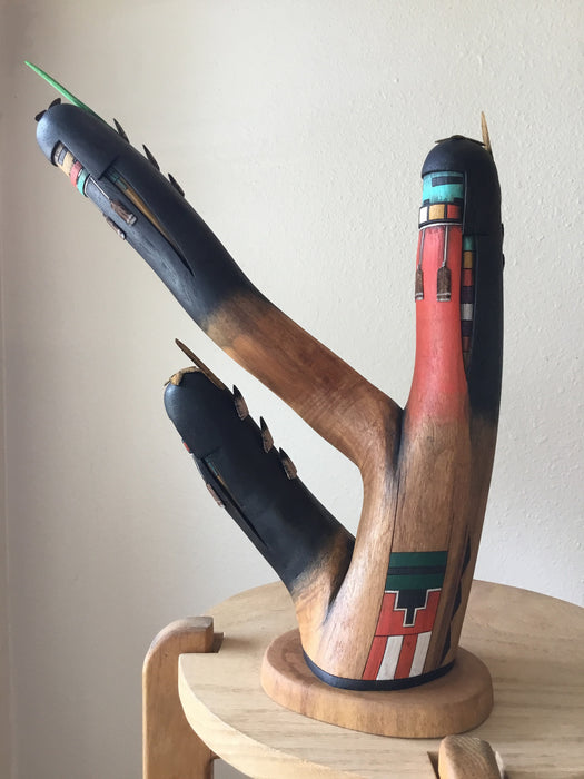 Three Long Hair Kachinas Sculpture, by Wilfred Kaye