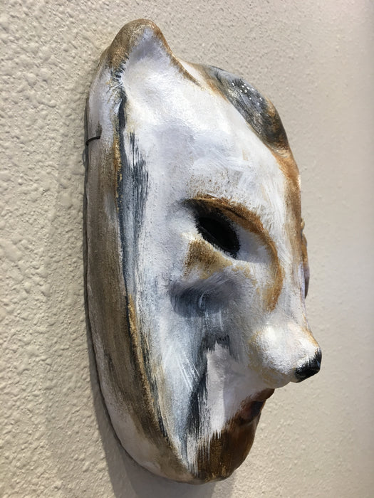 Fox Transformation Ceramic Mask, by Terresa White