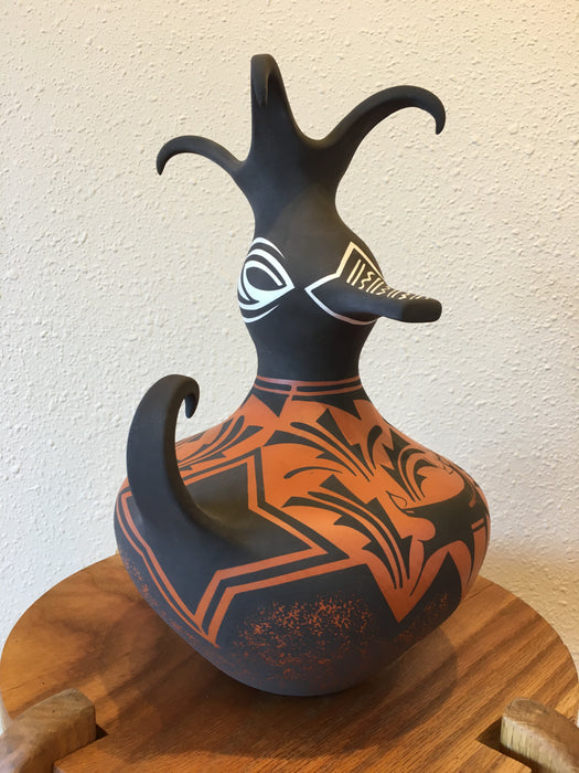 Duck Effigy Pot, by Anderson Peynetsa, at Raven Makes Gallery