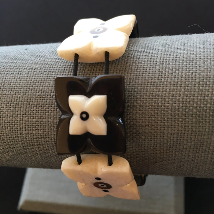 Walrus Ivory and Baleen Bracelet, by Stanley Tocktoo, Inupiat