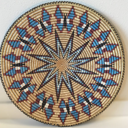 Navajo Basket, by Elsie Holiday, Butterfly Motif at Raven Makes Gallery