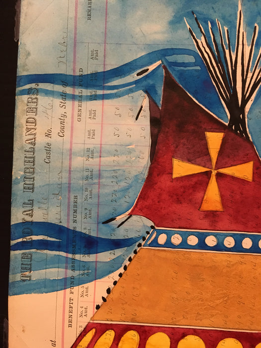 Winds of Change, Plains Ledger Art, by Joe Pulliam