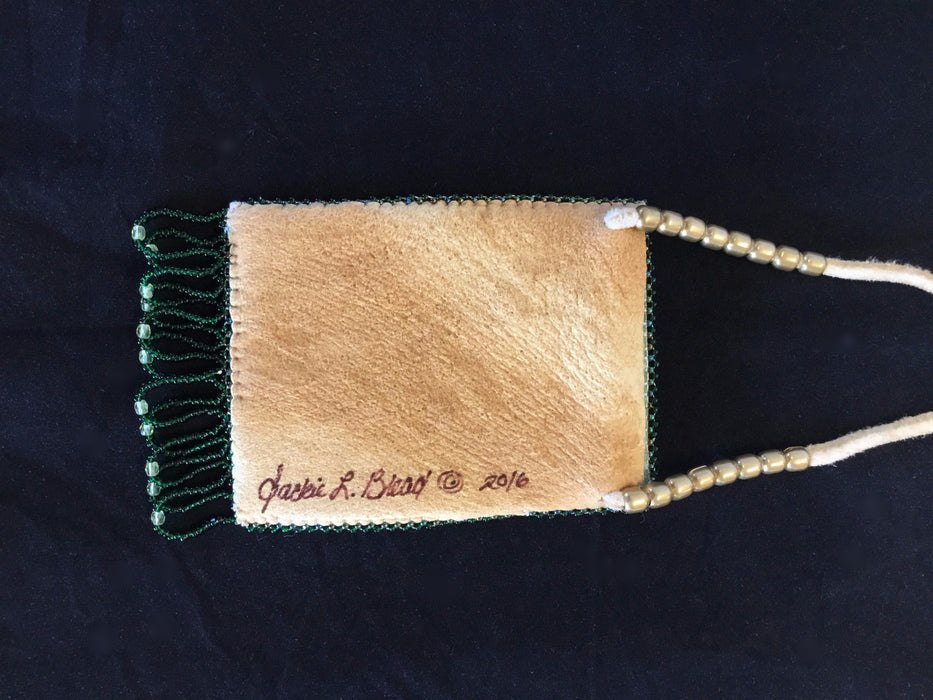 Beaded Hummingbird Necklace Bag, by Jackie L. Bread