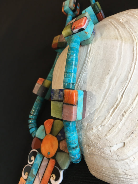 Spectacular Flower Necklace, by Mary Louise Tafoya