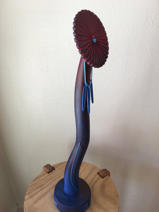 Evening Sunface Carved Sculpture, by Gregg Lasiloo