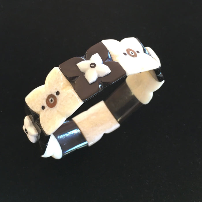 Walrus Ivory and Baleen Bracelet, by Stanley Tocktoo, Inupiat