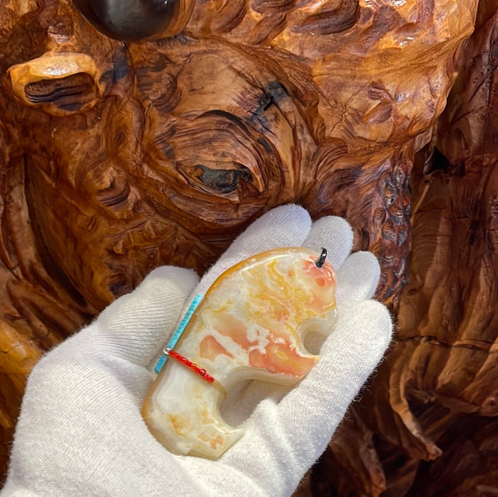Yellow Onyx Zuni Fetish, by Todd Westika